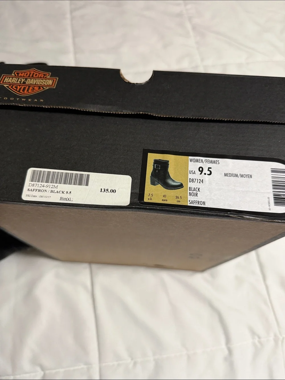Harley-Davidson Women's Black Leather Buckle Ankle Booties